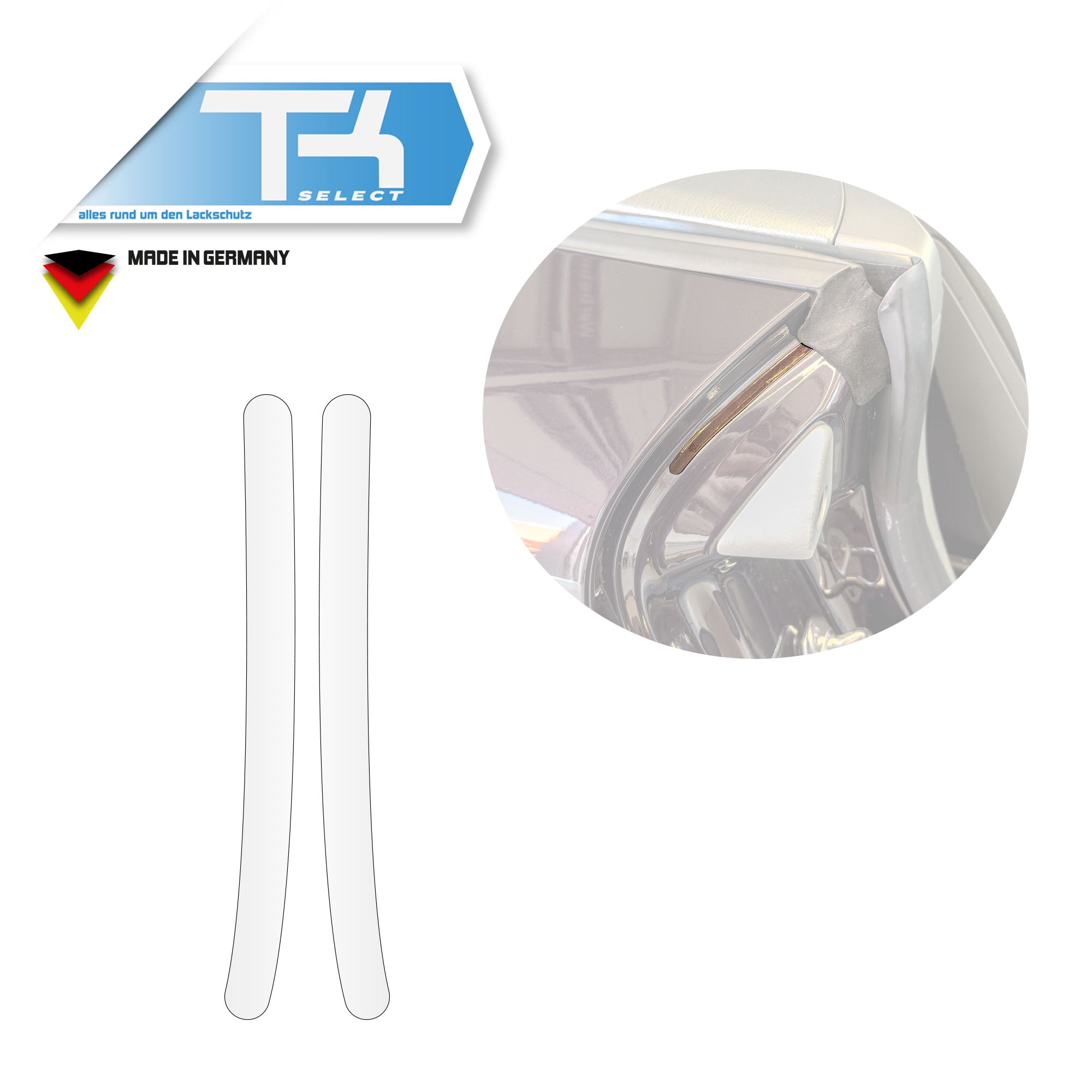 Lackschutzfolie für Porsche 911 997 Schutzfolie Transparent Türkante Türanschlag
