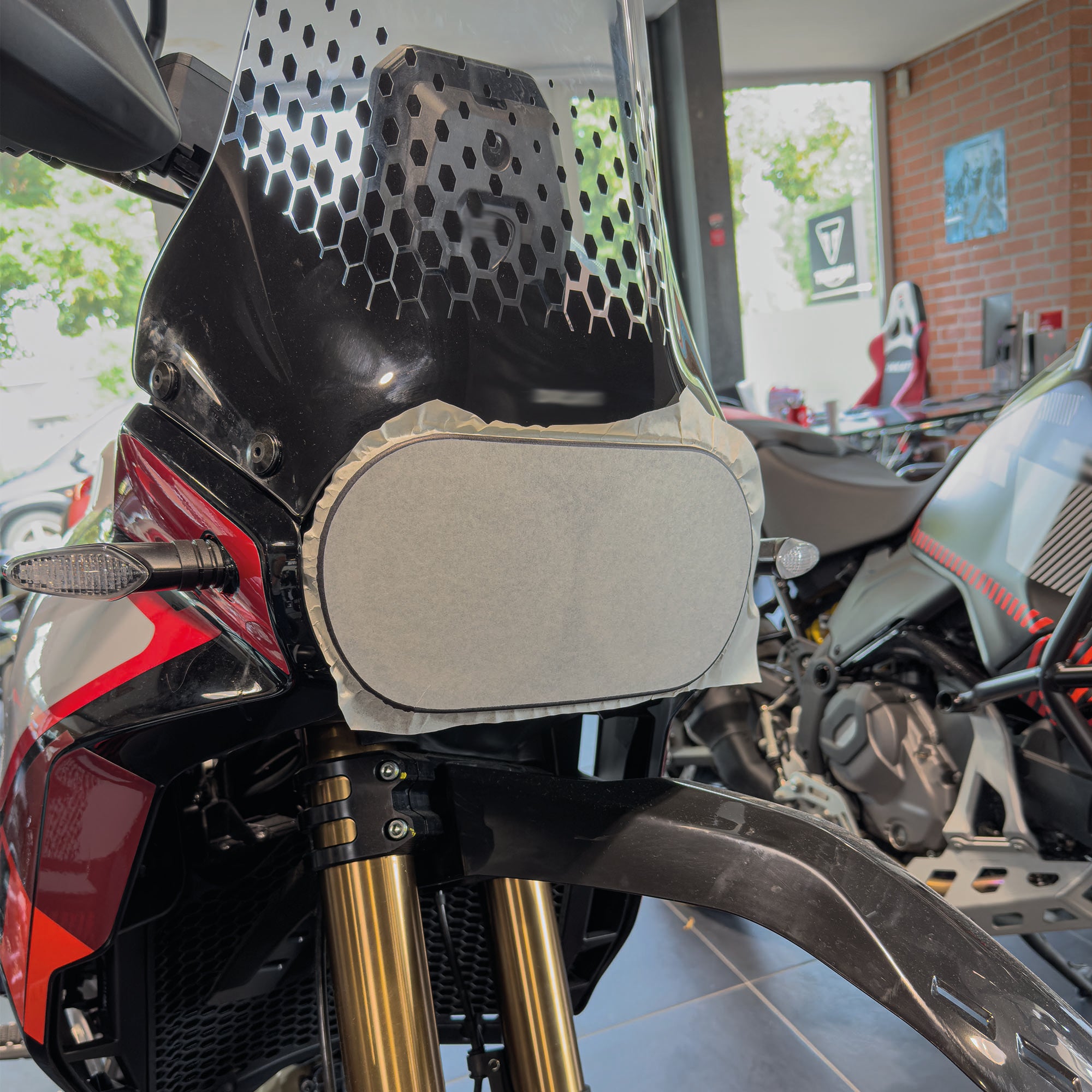 Scheinwerfer Schutzfolie für Ducati Desert X Steinschlagschutz Transparent