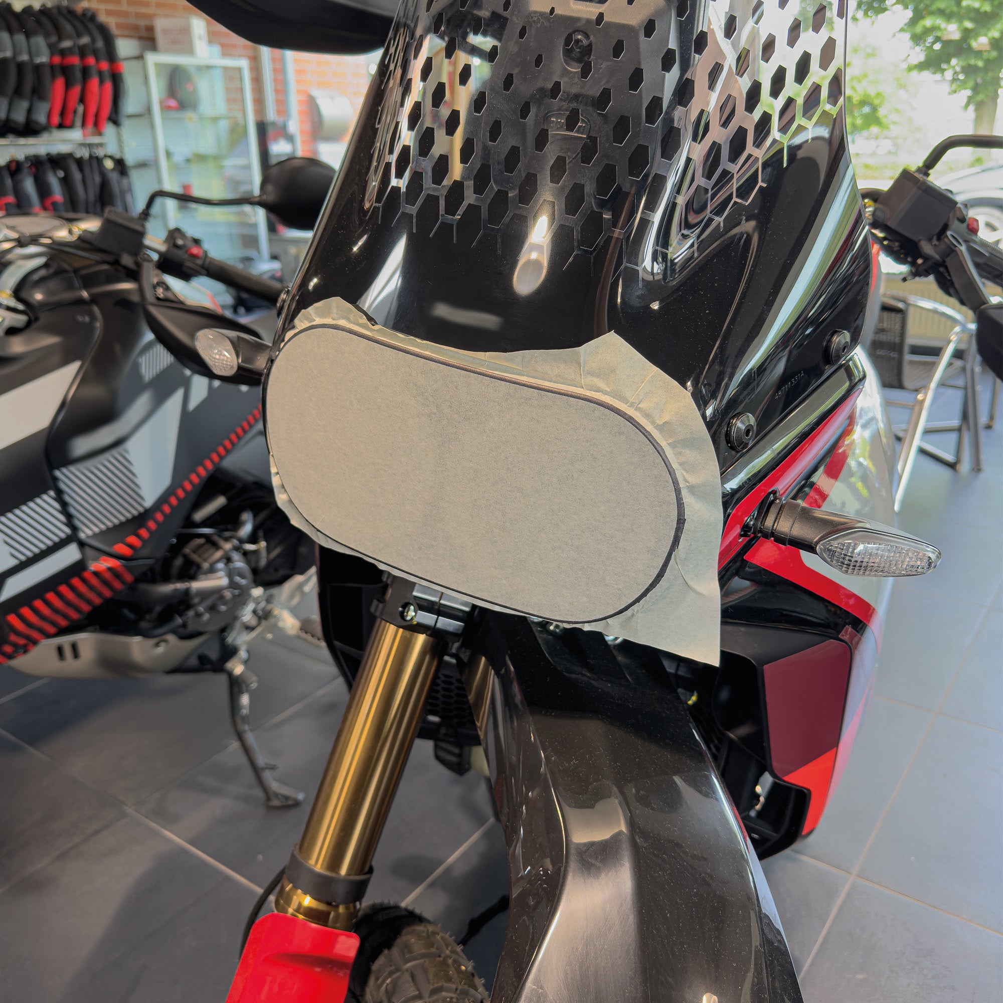 Scheinwerfer Schutzfolie für Ducati Desert X Steinschlagschutz Transparent