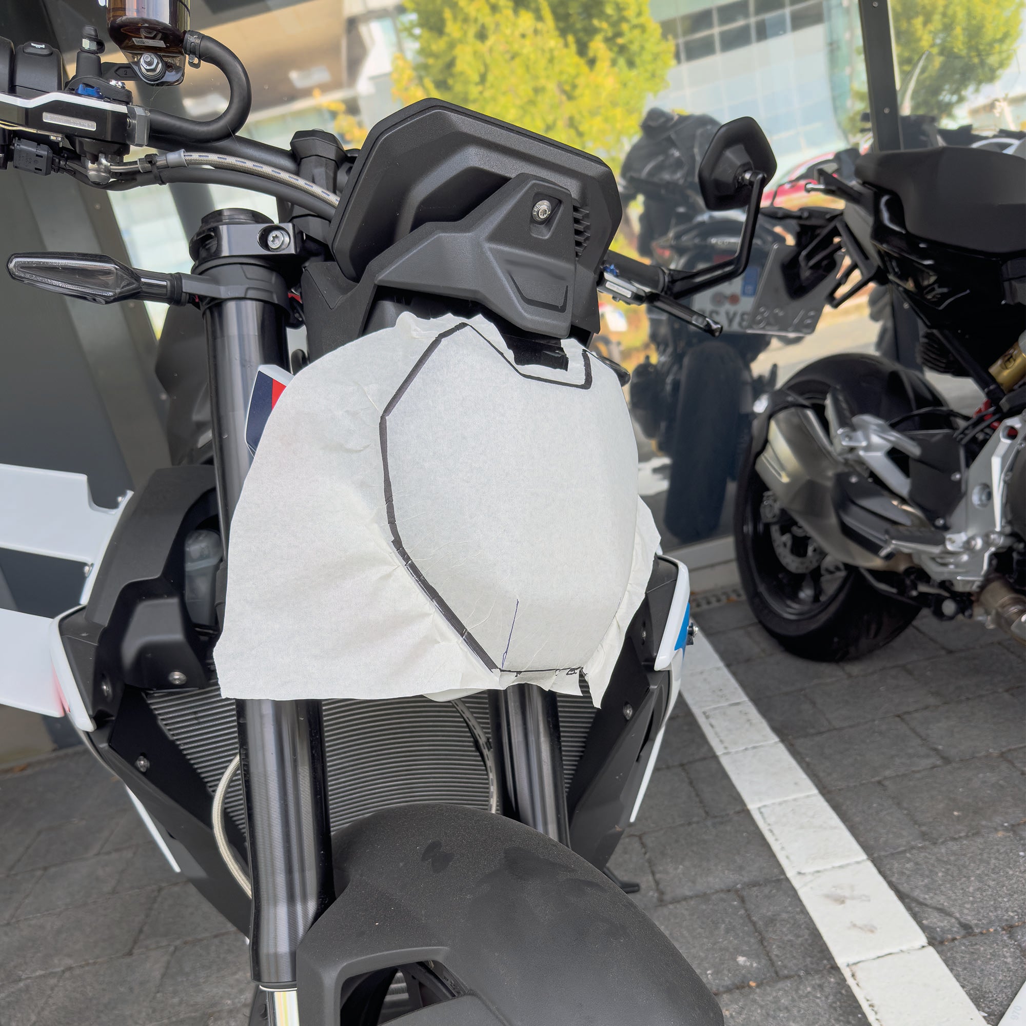 Scheinwerfer Schutzfolie für BMW M1000R Steinschlagschutz Folie Transparent