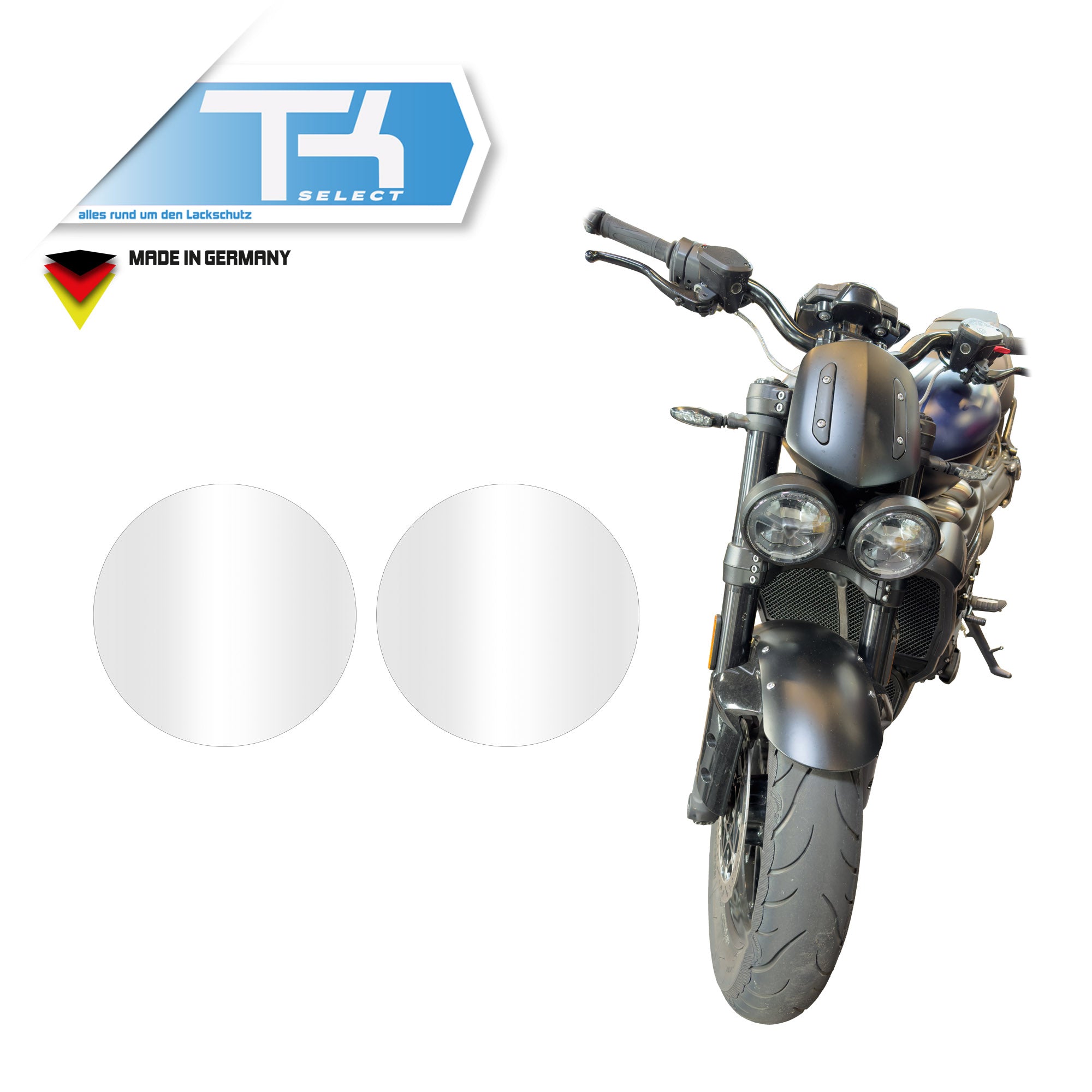 Steinschlagschutz Schutzfolie für Triumph Rocket R 221 Transparent Scheinwerfer