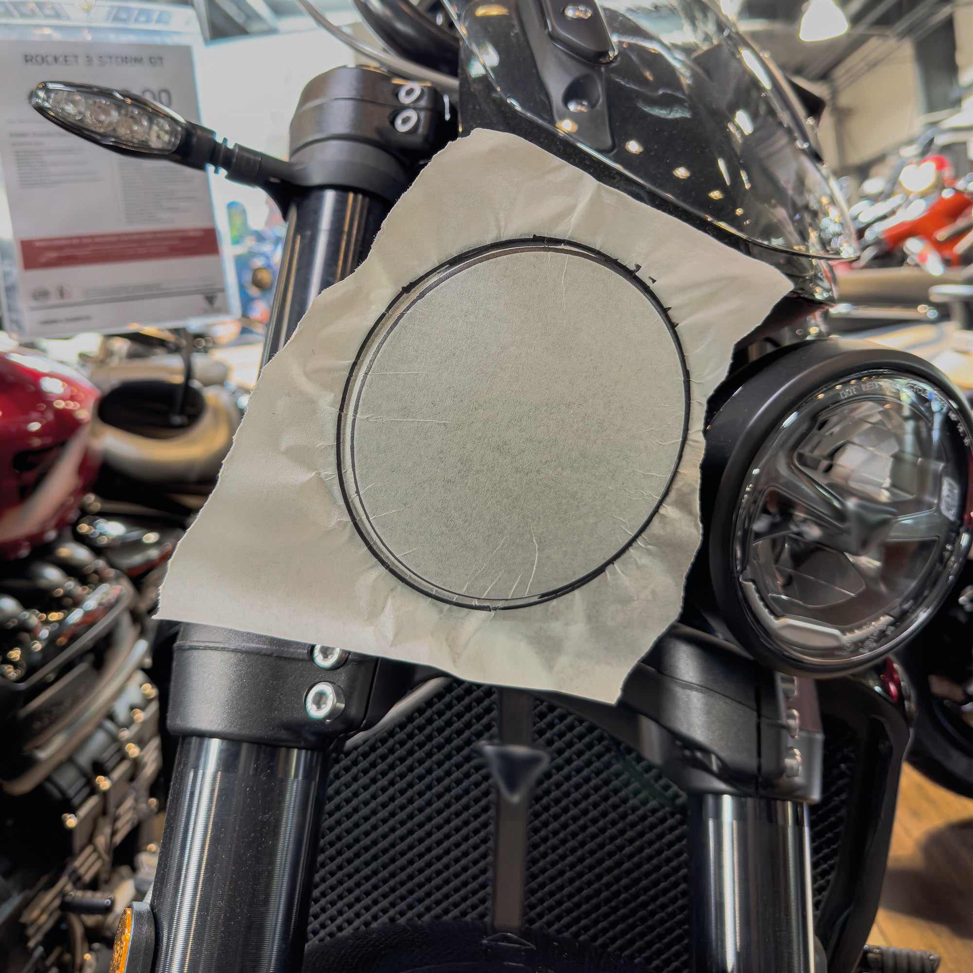 Steinschlagschutz Schutzfolie für Triumph Rocket R 221 Transparent Scheinwerfer