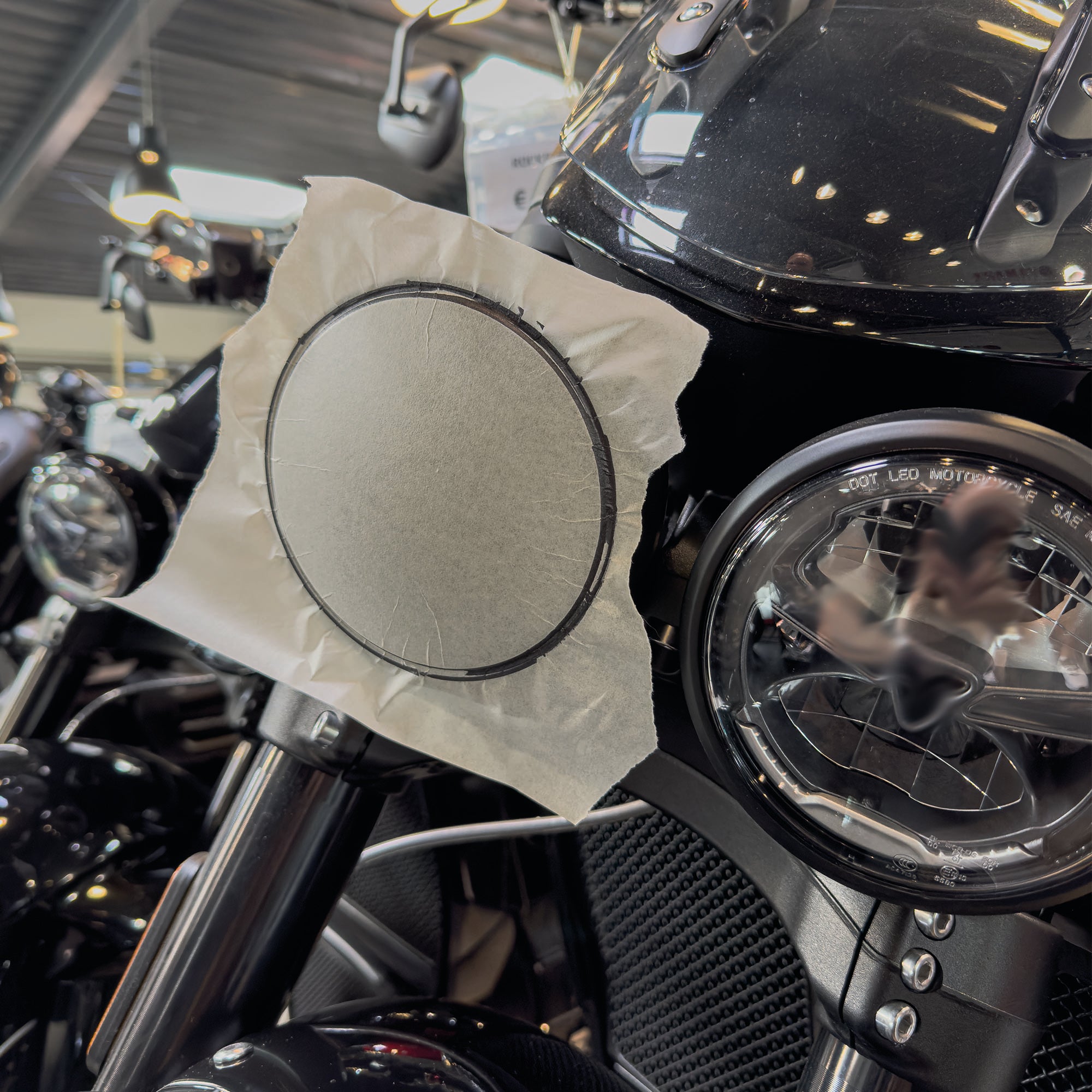 Steinschlagschutz Schutzfolie für Triumph Rocket R 221 Transparent Scheinwerfer
