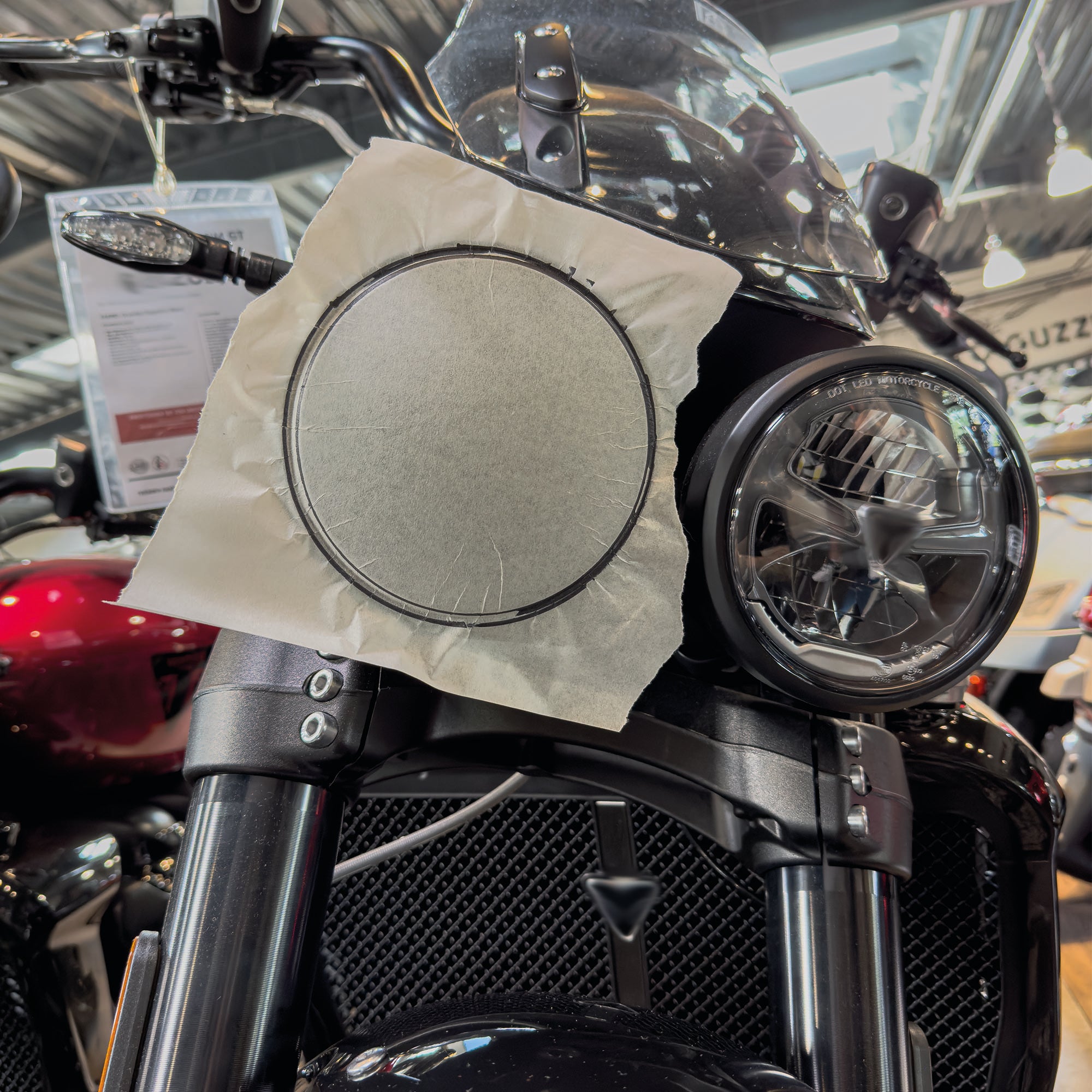 Steinschlagschutz Schutzfolie für Triumph Rocket R 221 Transparent Scheinwerfer