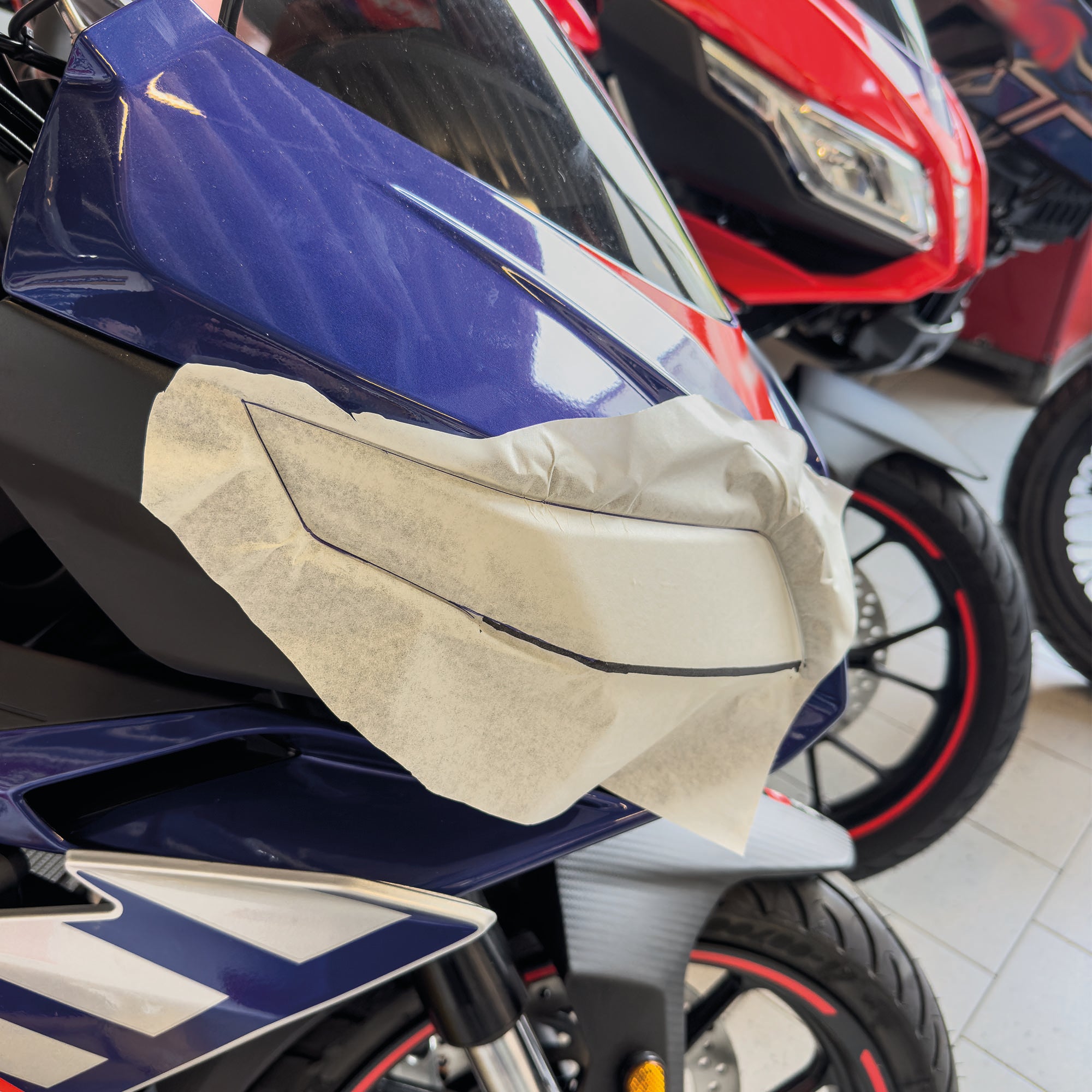 Scheinwerfer Schutzfolie für Aprilia RS125 Tuono125 Steinschlagschutz Folie