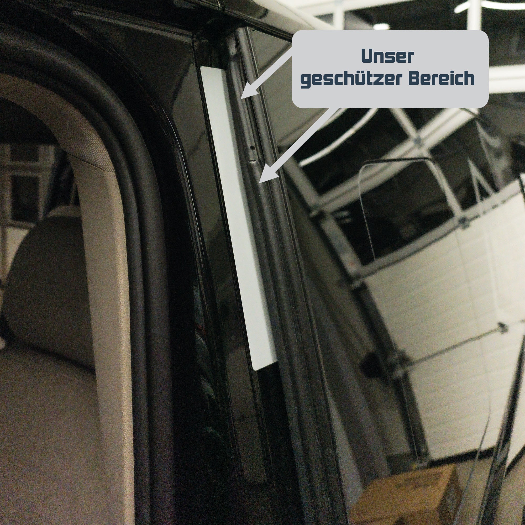 Lackschutzfolie für VW T7 Schiebetür Holm B-Säule Schutzfolie Folie Links Oben