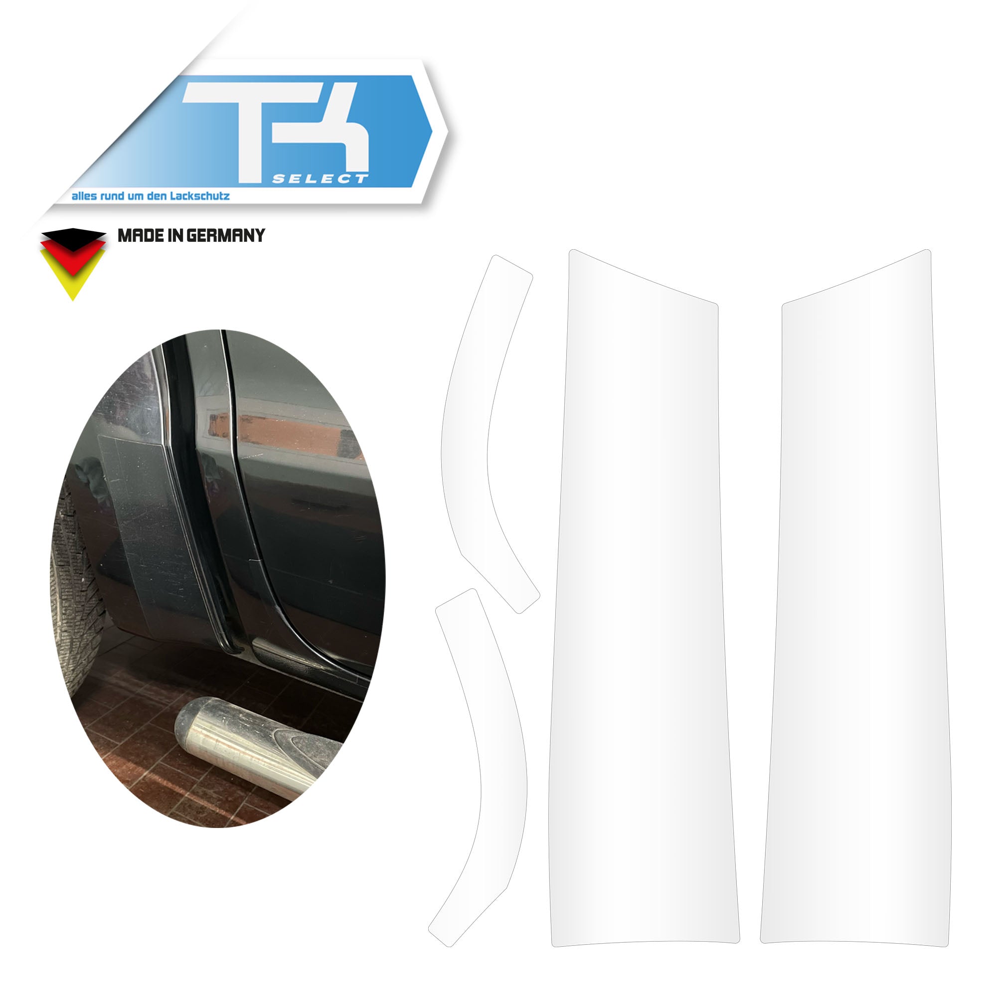 Lackschutzfolie für VW Amarok Steinschlagschutzfolie Transparente Folie R+L