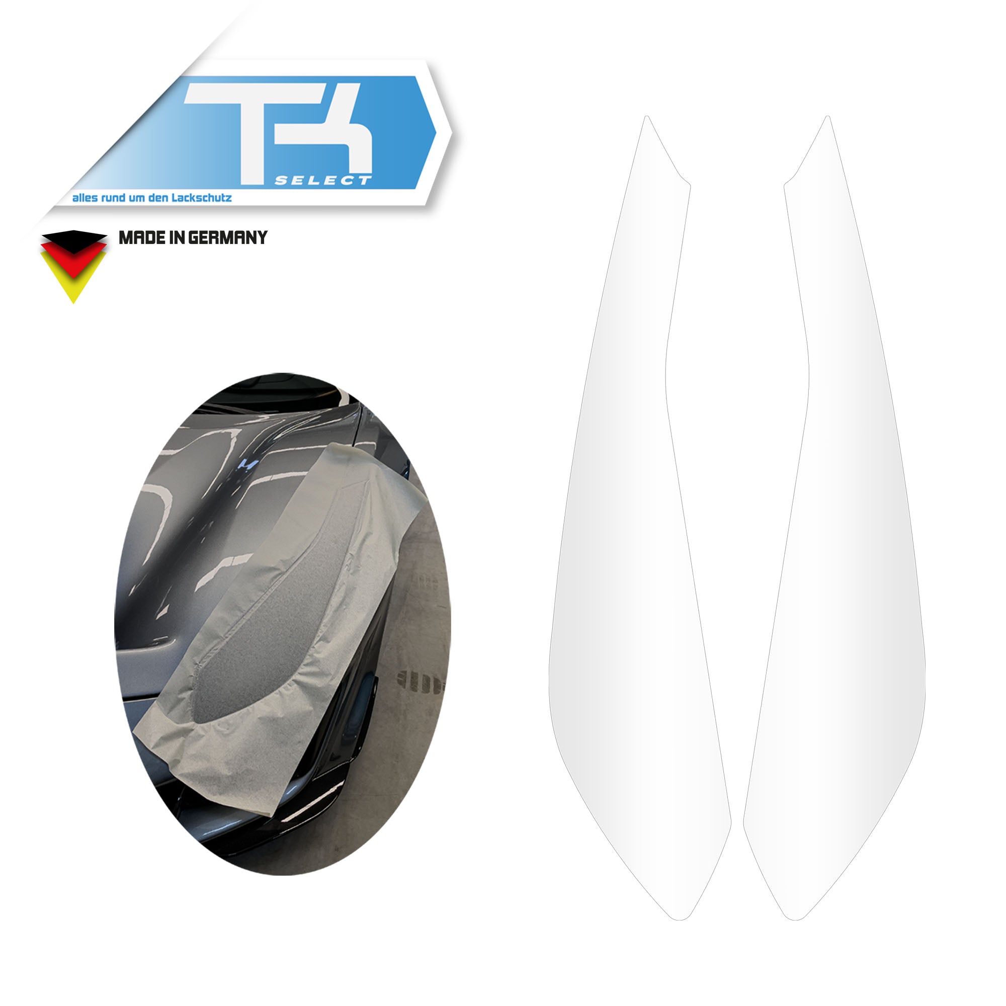 Scheinwerfer Schutzfolie für Ferrari 488 Pista Steinschlagschutz Transparent R+L