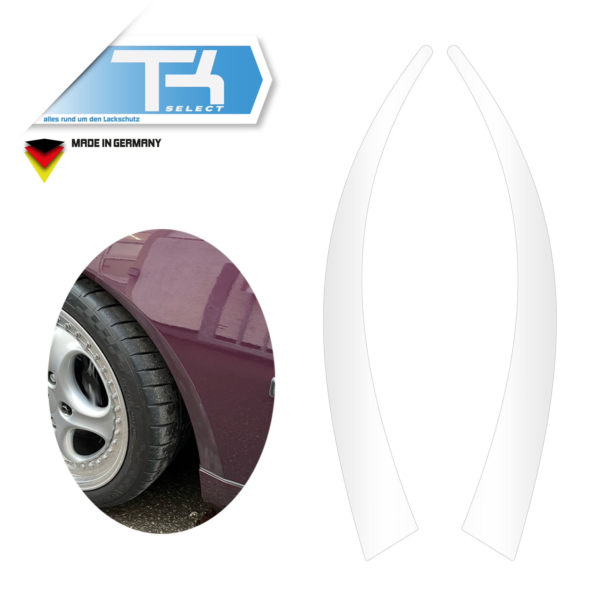 Lackschutzfolie für Porsche 968 Steinschlagschutz Schutzfolie Folie Transparent