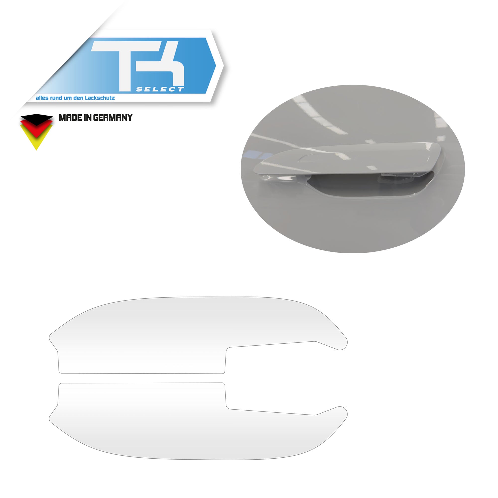 Lackschutzfolie für Porsche 911 992 Griffmulden Schutzfolie Transparent R+L