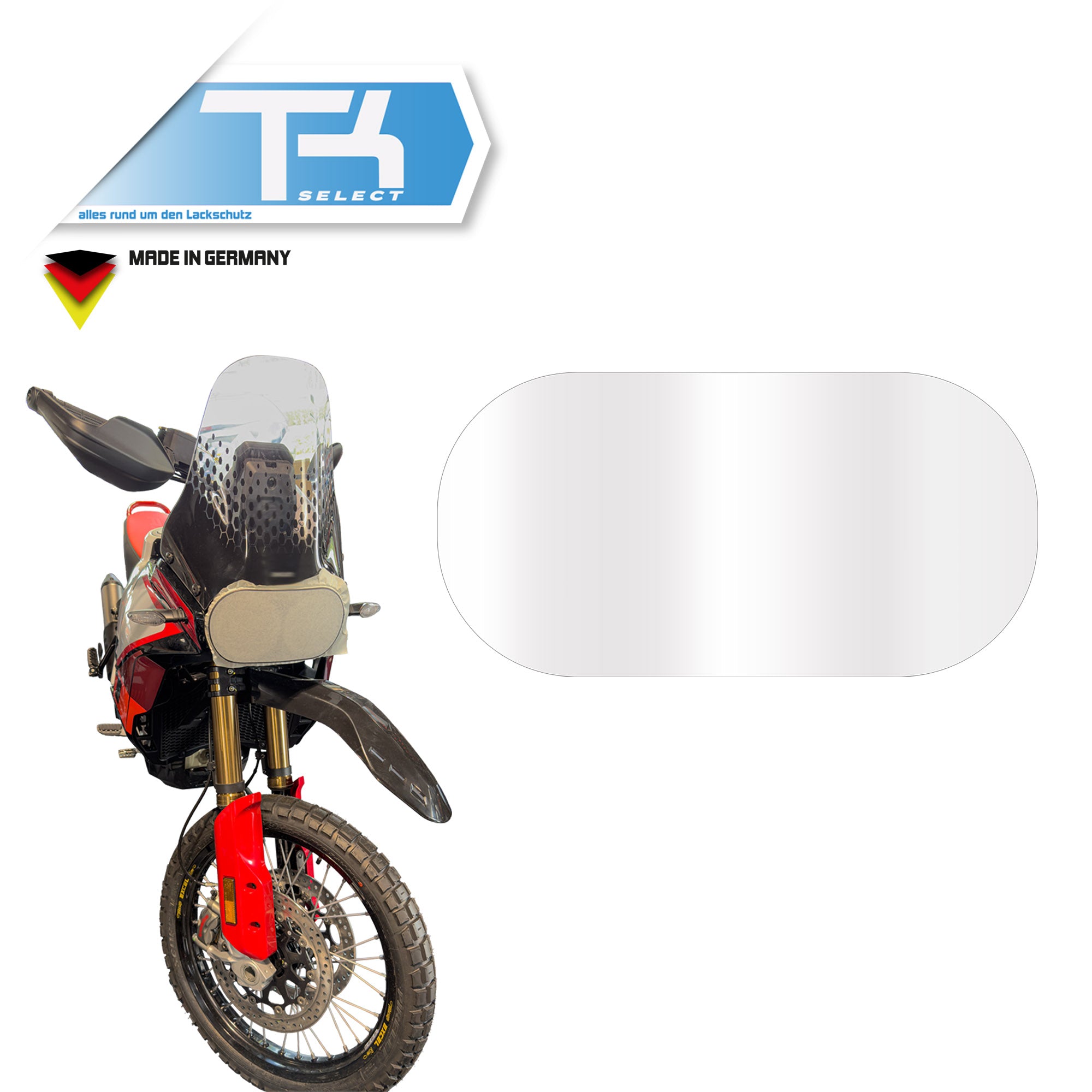 Scheinwerfer Schutzfolie für Ducati Desert X Steinschlagschutz Transparent