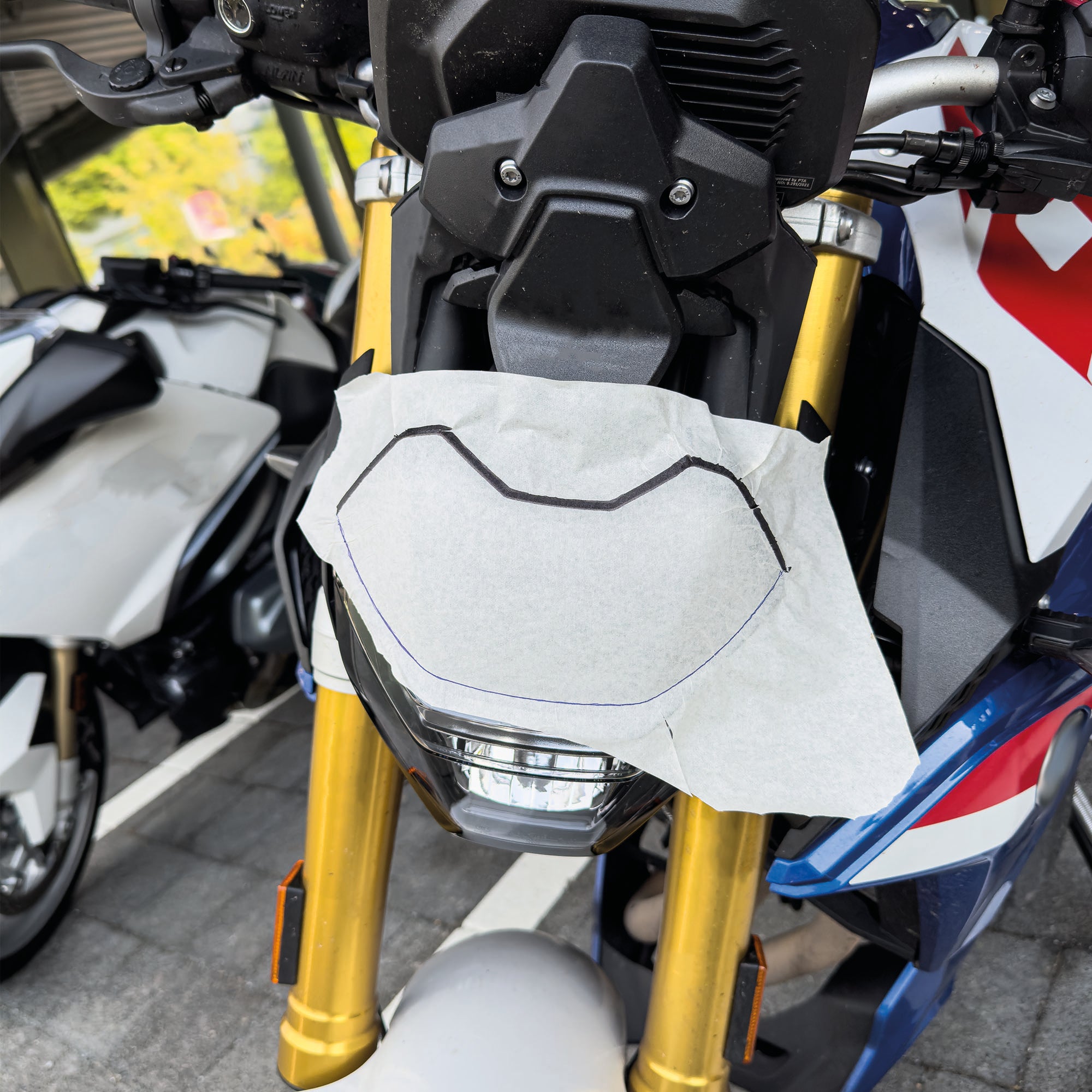 Scheinwerfer Schutzfolie für BMW F900R F 900 R Steinschlagschutz Transparent