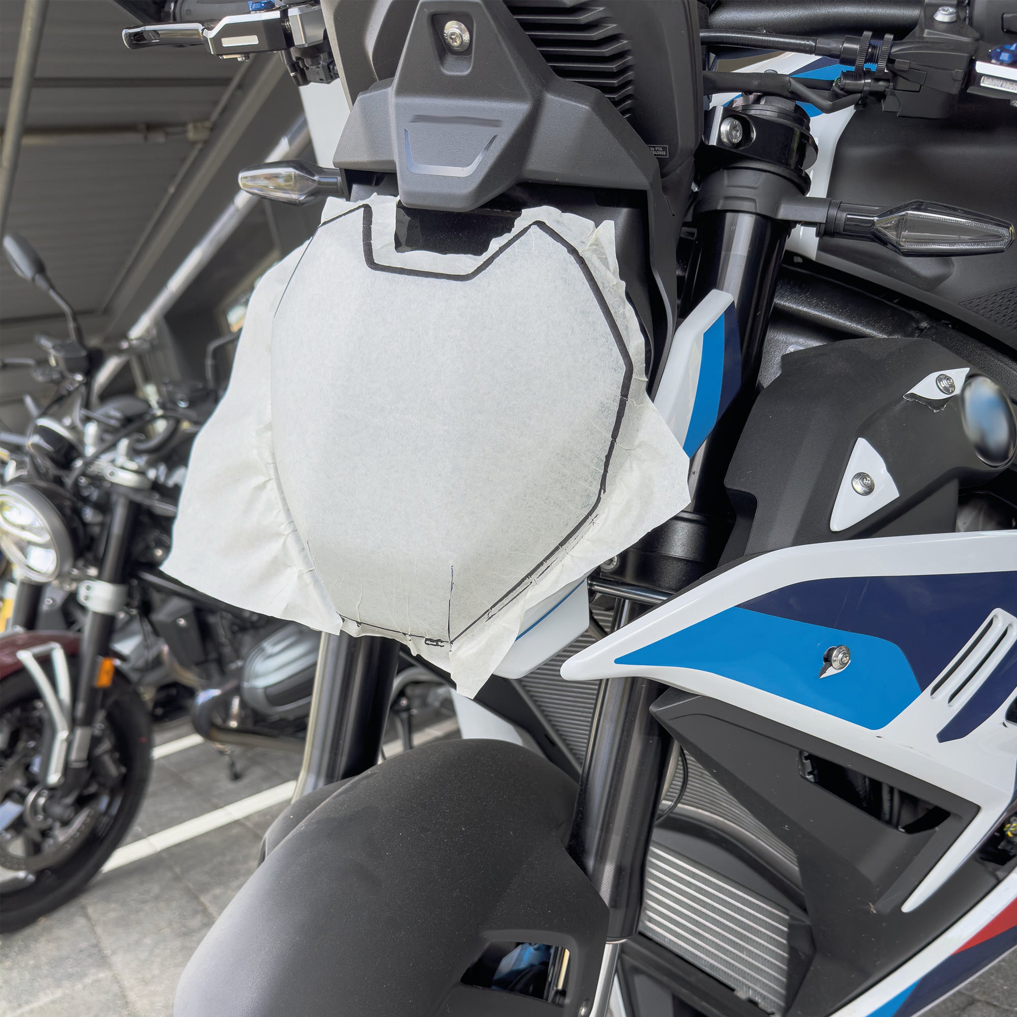 Scheinwerfer Schutzfolie für BMW M1000R Steinschlagschutz Folie Transparent