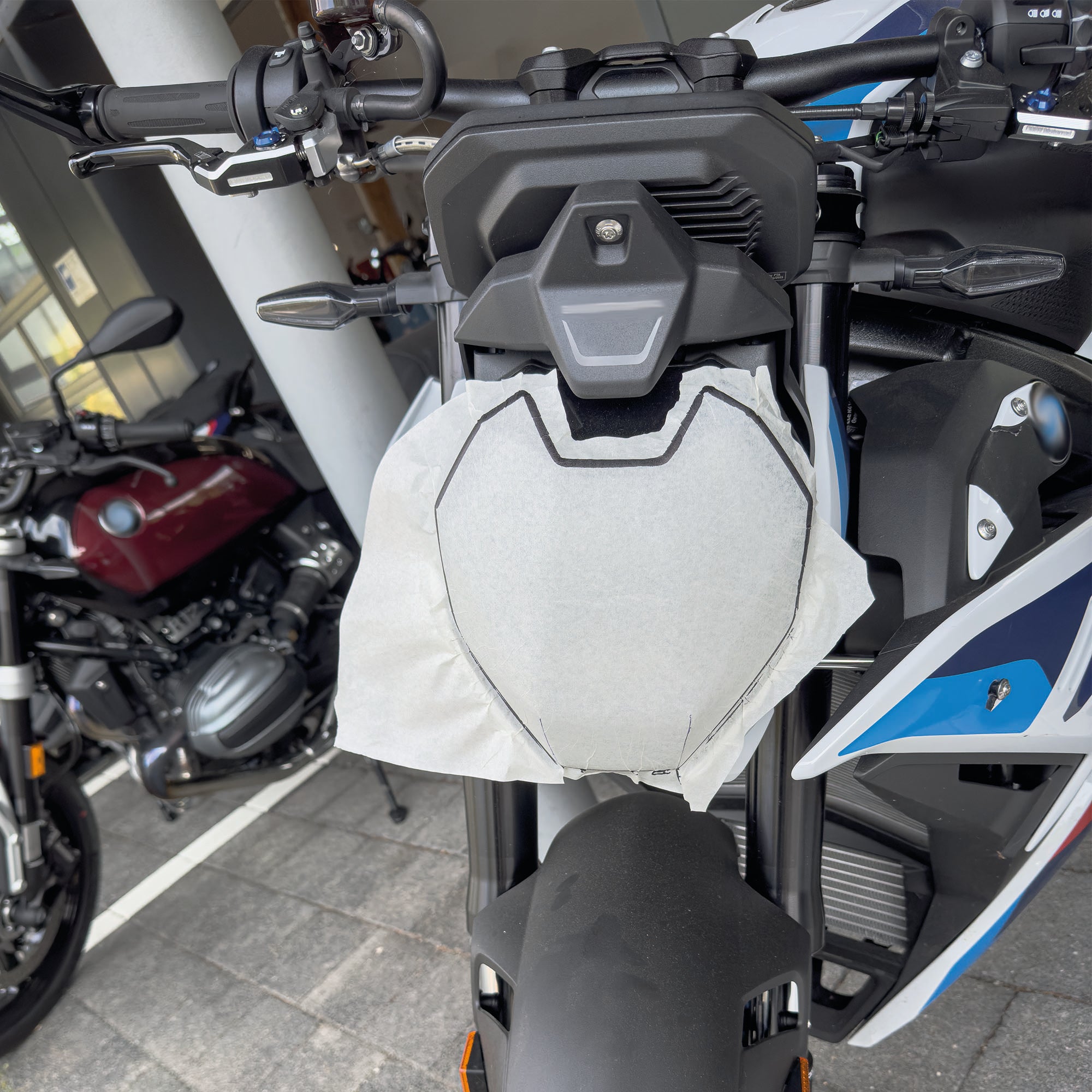 Scheinwerfer Schutzfolie für BMW M1000R Steinschlagschutz Folie Transparent