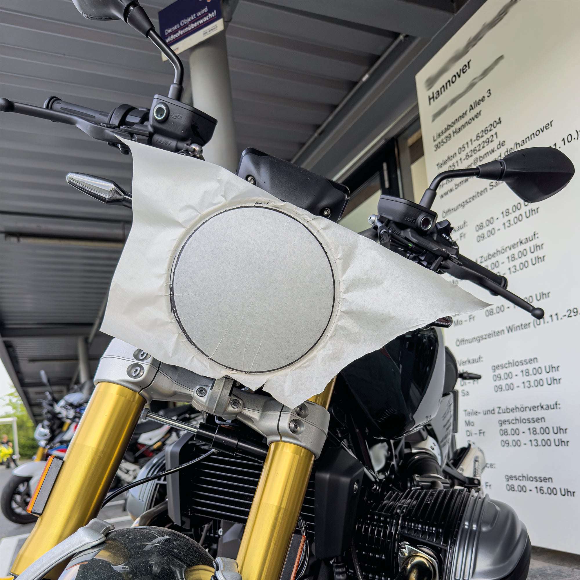 Scheinwerfer Schutzfolie für BMW R12 nineT Steinschlagschutz Folie Transparent