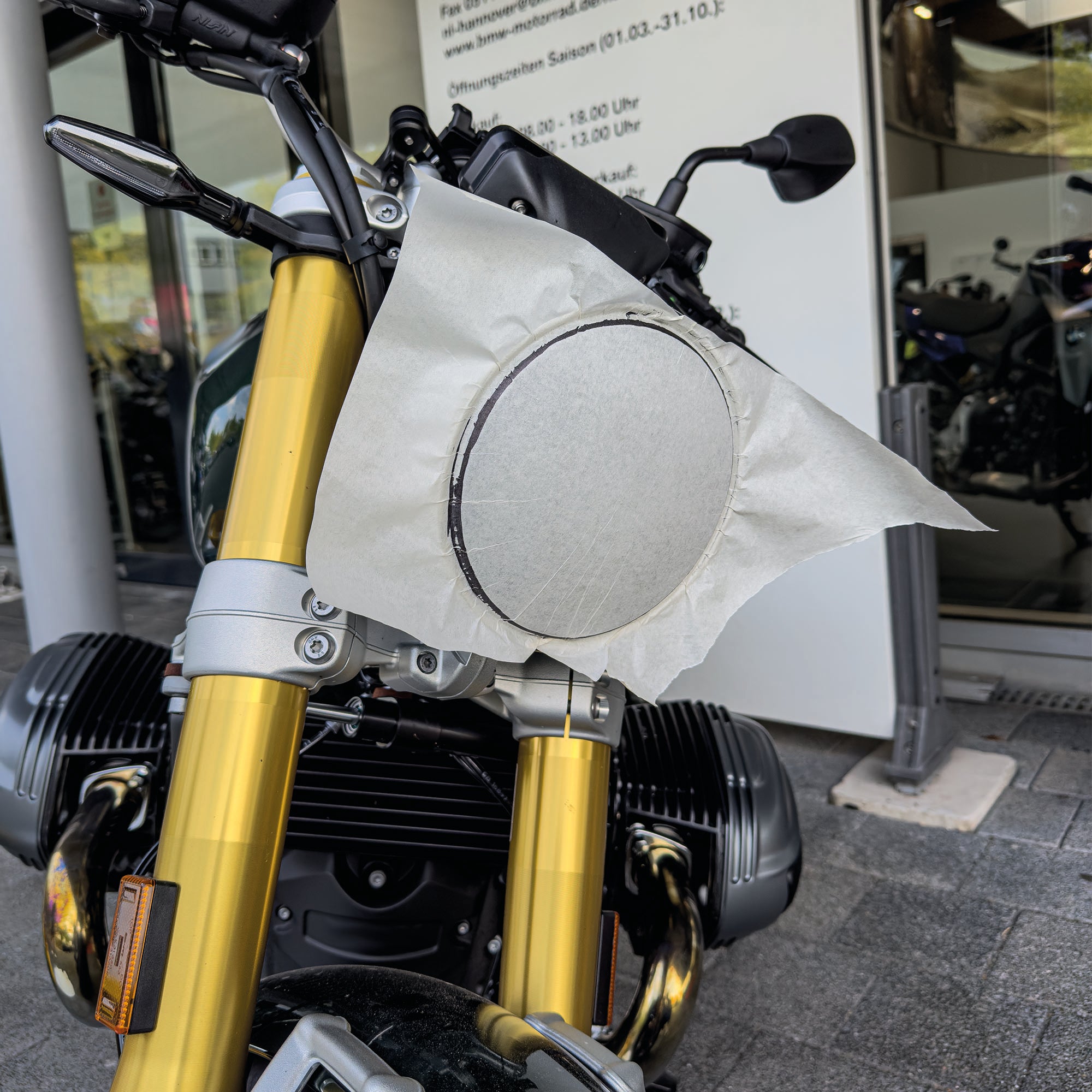 Scheinwerfer Schutzfolie für BMW R12 nineT Steinschlagschutz Folie Transparent