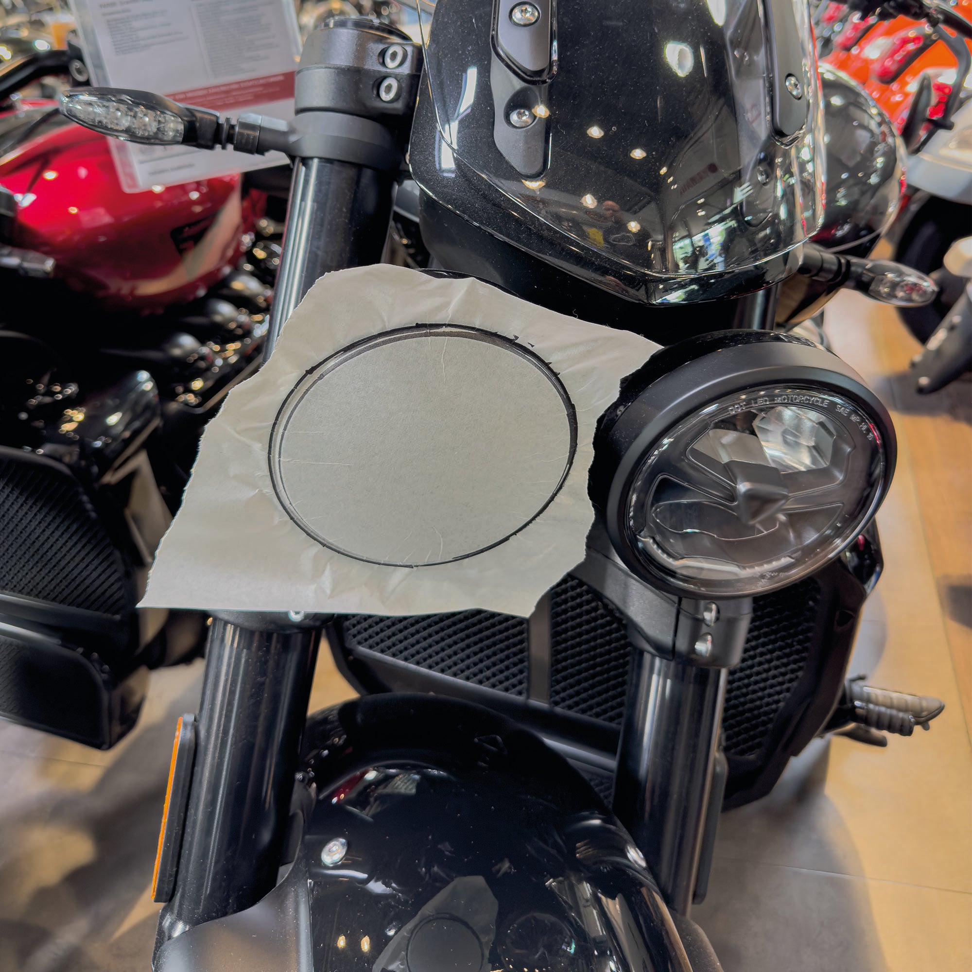 Steinschlagschutz Schutzfolie für Triumph Rocket R 221 Transparent Scheinwerfer