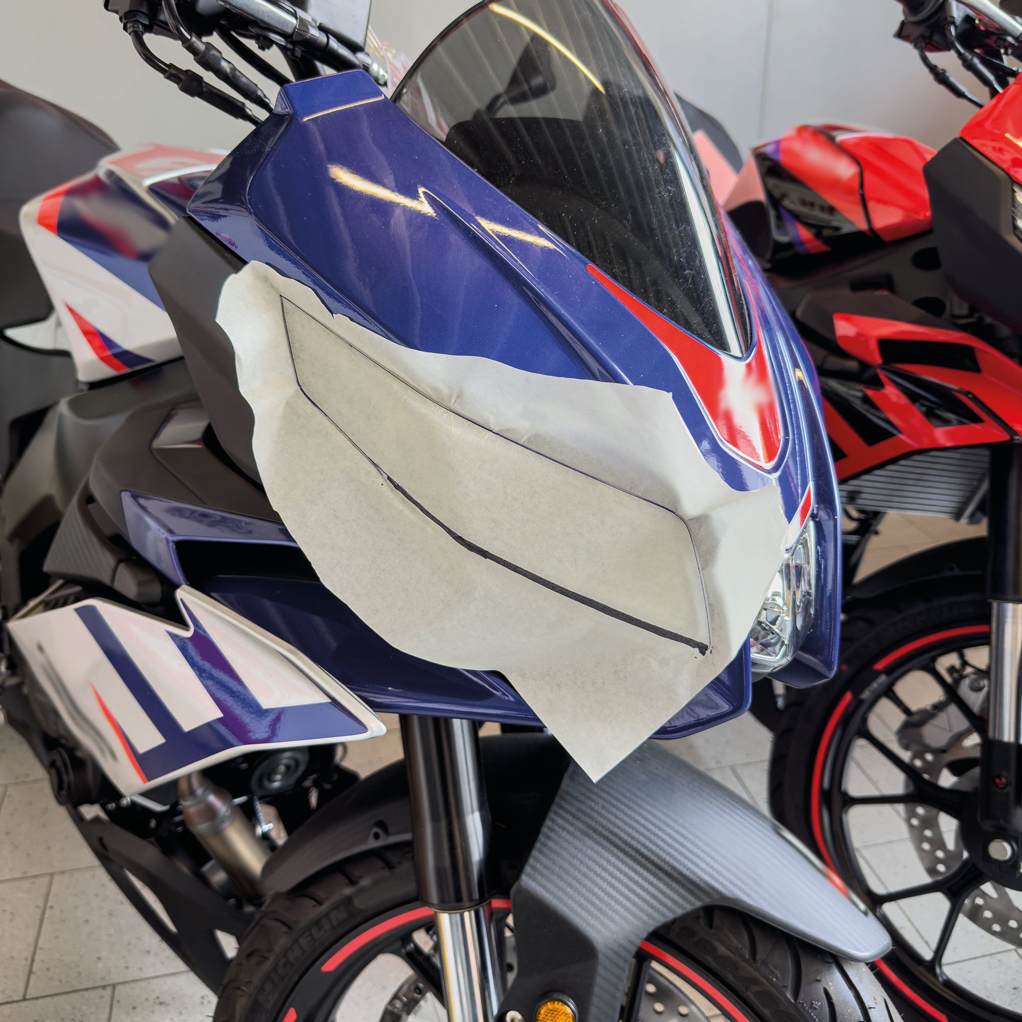 Scheinwerfer Schutzfolie für Aprilia RS125 Tuono125 Steinschlagschutz Folie