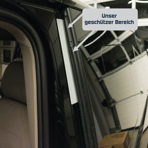 Lackschutzfolie für VW T7 Schiebetür Holm B-Säule Schutzfolie Folie Links Oben
