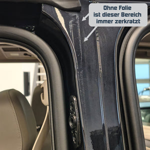 Lackschutzfolie für VW T7 Schiebetür Holm B-Säule Schutzfolie Folie Rechts Oben