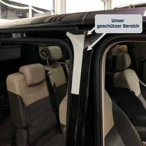 Lackschutzfolie für VW T7 Schiebetür Holm B-Säule Schutzfolie Folie Rechts Oben