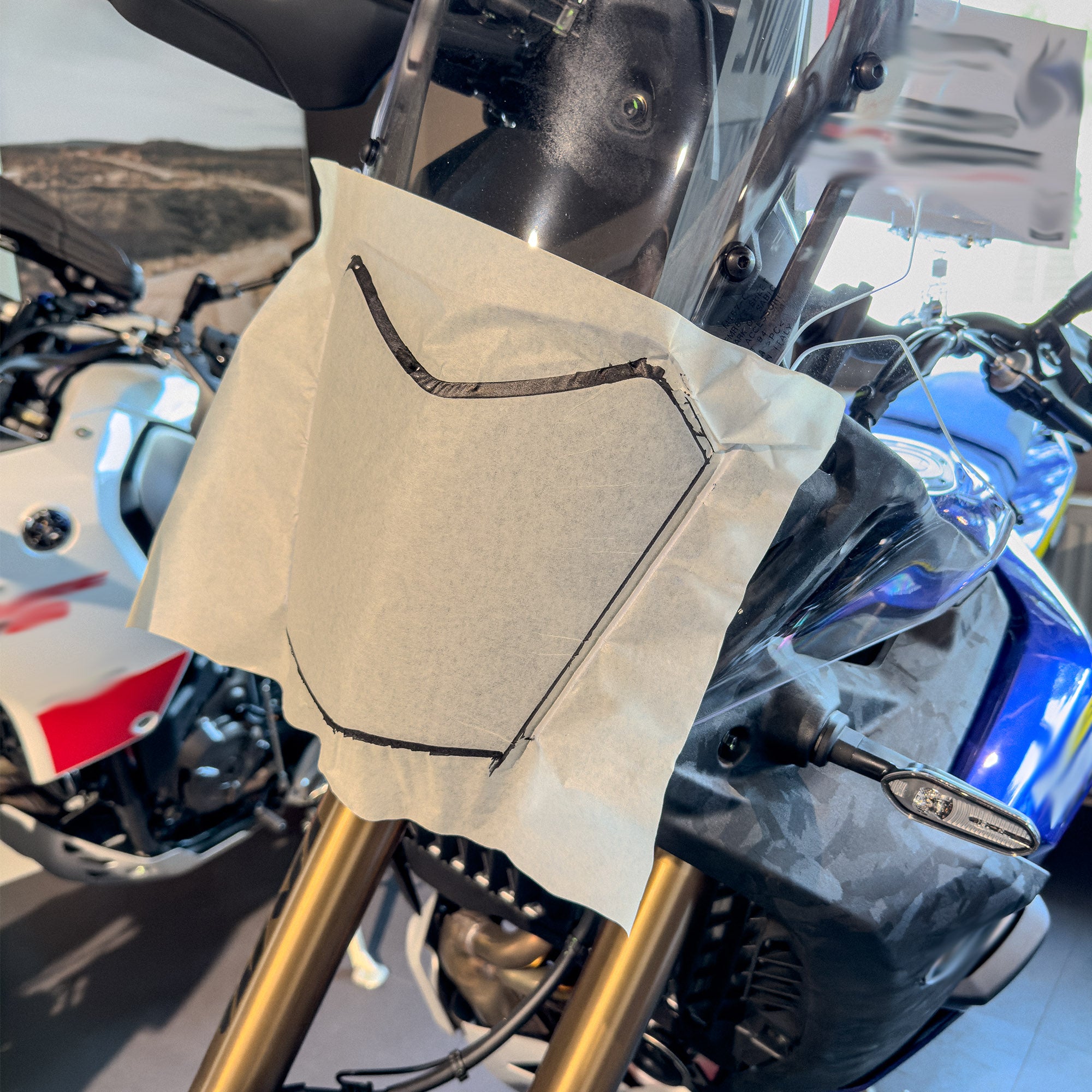 Steinschlagschutz Schutzfolie für Yamaha Tenere 700 Transparent Scheinwerfer